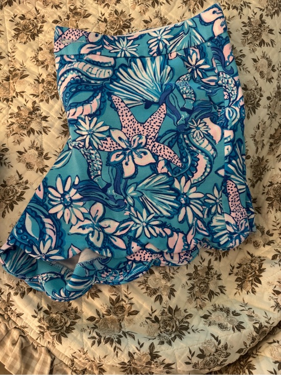 Lilly Pulitzer Pants - Lilly Pulitzer buttercup shorts Aqua & Pink Seashell Starfish Skort